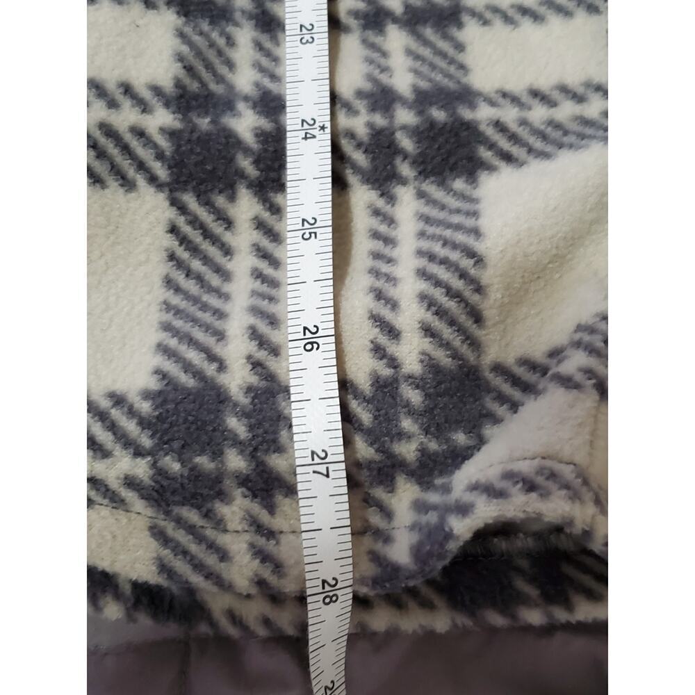 O’Neill Men’s Plaid Fleece Shacket Size L/XL Snap Front Black White Checkered - Picture 8 of 11